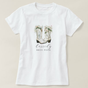 Bottes de cowgirl florales T-Shirt personnalisé po