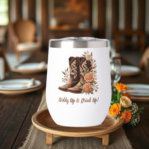 Bottes de cowgirl western avec fleurs