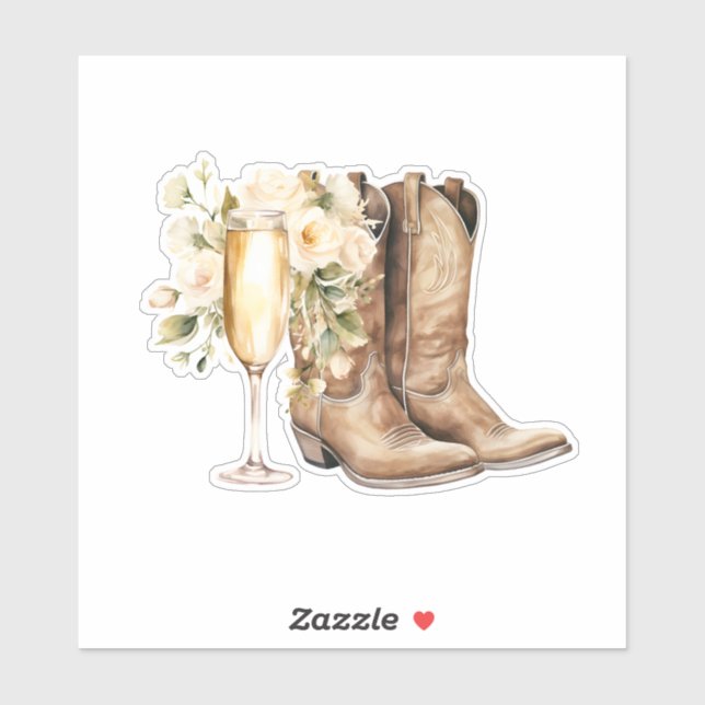 Bottes élégantes et Sticker en vinyle à découpe su (Feuille)