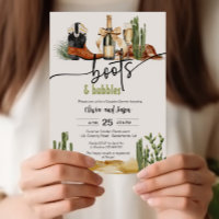 Bottes et bulles Couples Carte d'invitation douche