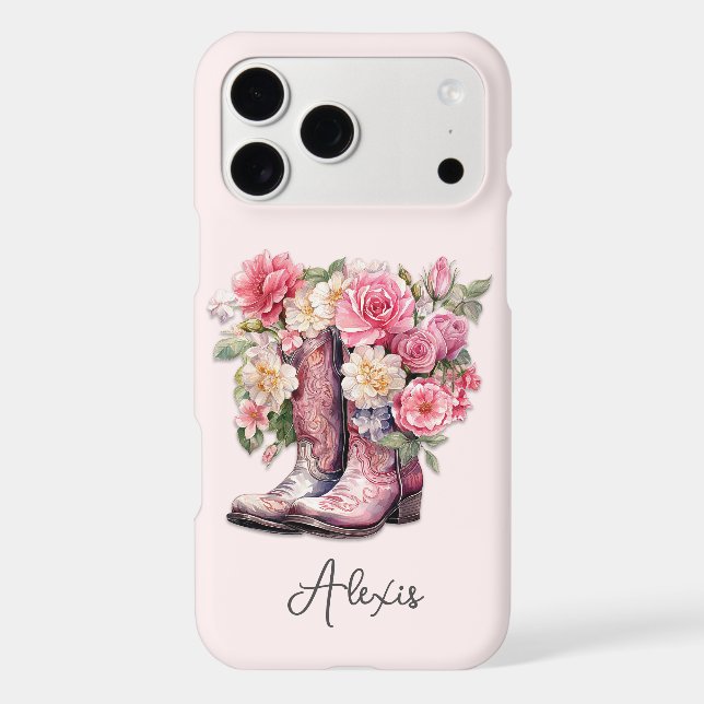 Bottes roses avec monogramme de fleurs (Verso)