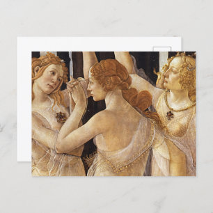 Botticell - Three Graces in Primavera Fine Art Postcard