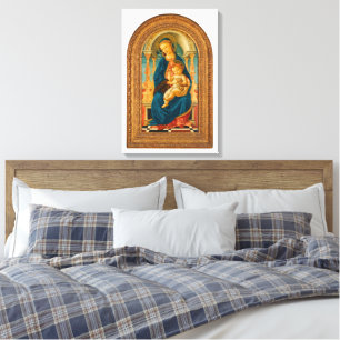 Botticelli (1445-1510) Madonna & Child Enthroned C Canvas Print