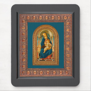 Botticelli (1445-1510) Madonna & Child Enthroned C Mouse Pad