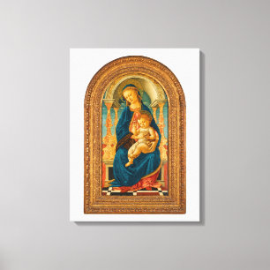 Botticelli (1445-1510) Madonna & Child Enthroned  Canvas Print