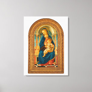 Botticelli (1445-1510) Madonna & Child Enthroned Canvas Print