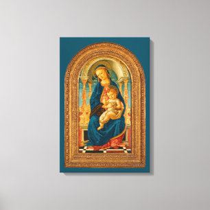 Botticelli (1445-1510) Madonna & Child Enthroned Canvas Print