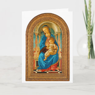 Botticelli (1445-1510) Madonna & Child Enthroned  Card
