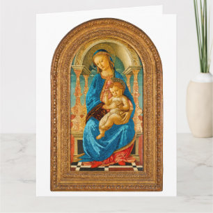 Botticelli (1445-1510) Madonna & Child Enthroned Card
