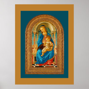 Botticelli (1445-1510) Madonna & Child Enthroned  Poster