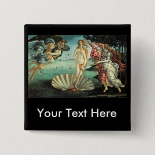 Botticelli - Birth of Venus 2 Inch Square Button
