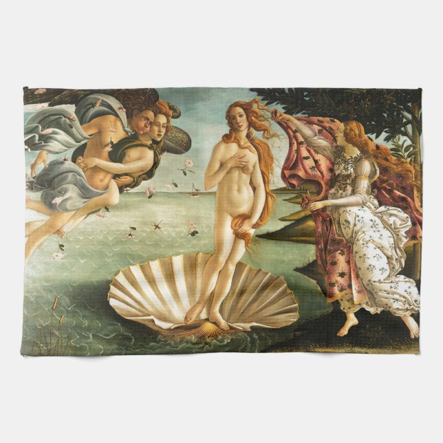 Botticelli Birth Of Venus Renaissance Art Painting Kitchen Towel (Horizontal)