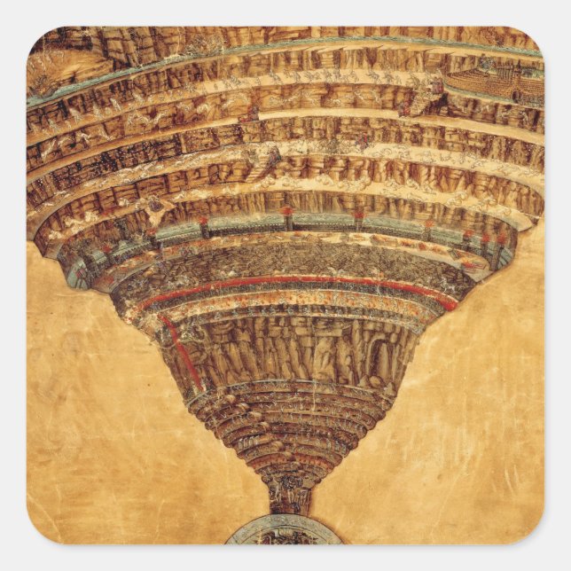 Botticelli "Inferno" Square Sticker (Front)
