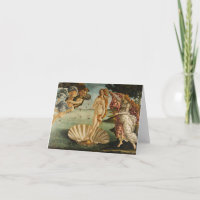 Botticelli la naissance de la carte de note de
