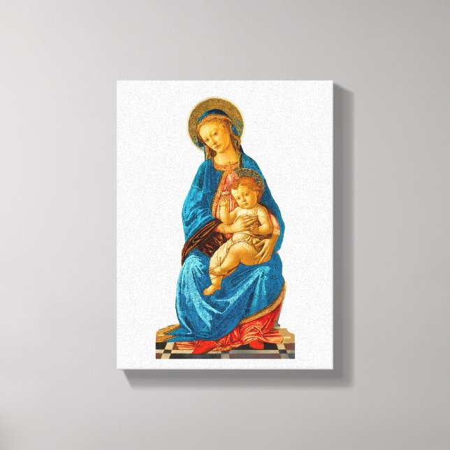 Botticelli Madonna and Child Enthroned Canvas Print (Front)