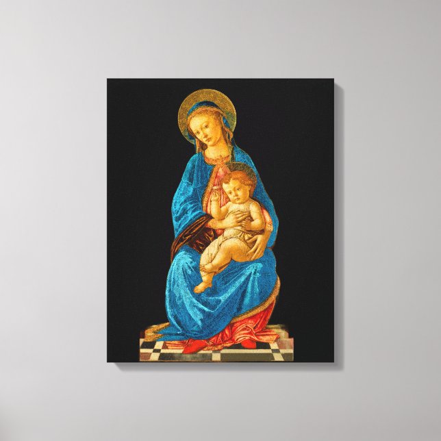 Botticelli Madonna and Child Enthroned Canvas Print (Front)