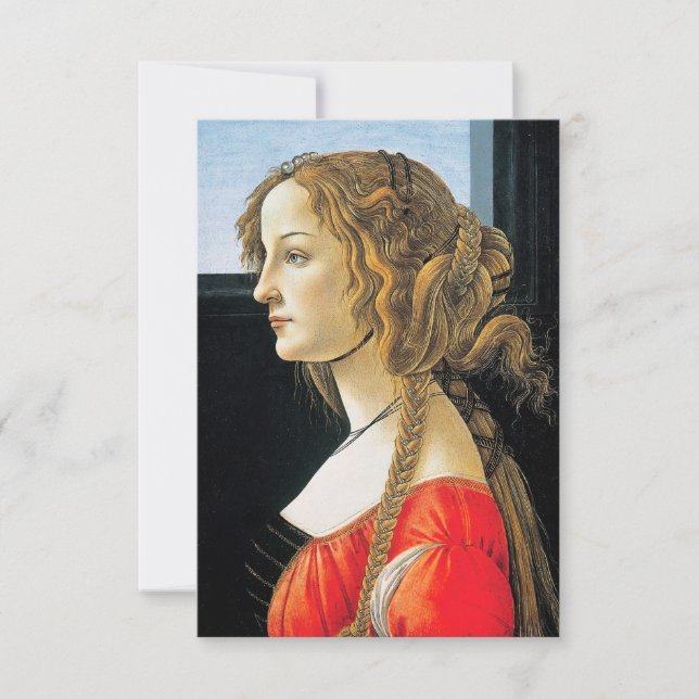 Botticelli Portrait of a Young Woman Invitations (Front)