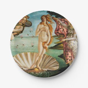 BOTTICELLI - The birth of Venus 1483 Paper Plate