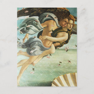 Botticelli "The Birth of Venus - Zephyr & Chloris" Postcard