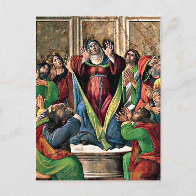 Botticelli - The Descent of the Holy Ghost Postcard (Front)