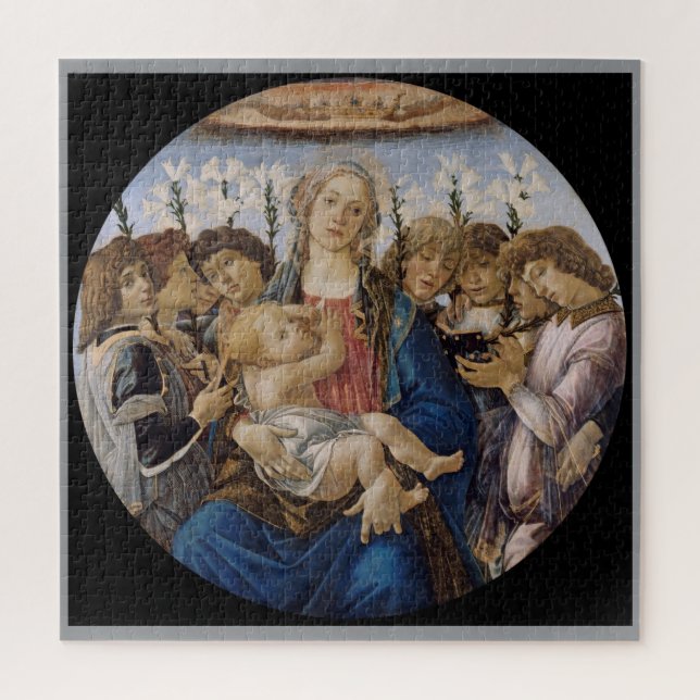 Botticelli Virgin, Jesus and angels Christian art Jigsaw Puzzle (Vertical)