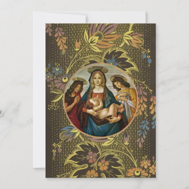 Botticelli's Madonna And Child Invitation (Front)