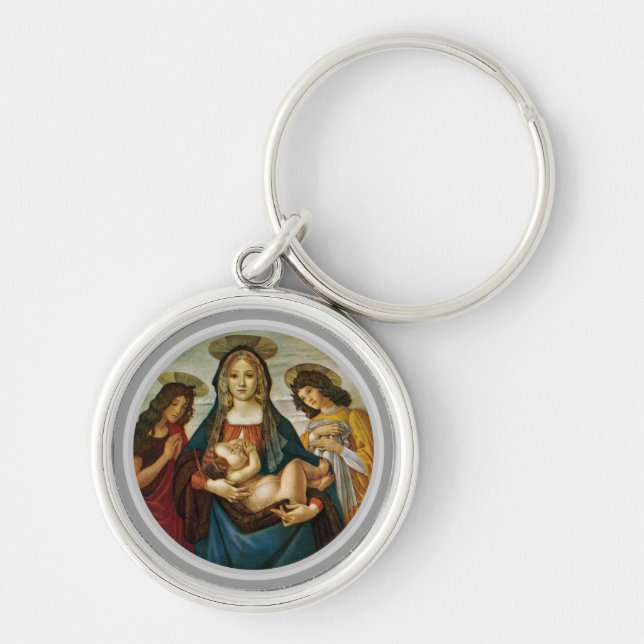 Botticelli's Madonna And Child Keychain (Front)