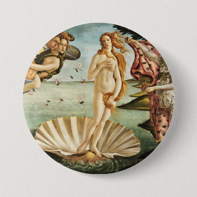 Botticelli's The Birth of Venus 3 Inch Round Button (Front)