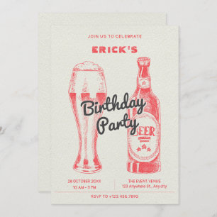 Bottle and beer Party Invitation