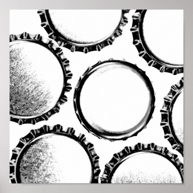 Bottle Cap Art - Beer Love Poster (Front)