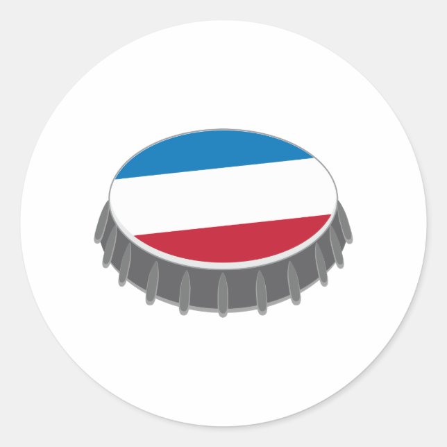 Bottle Cap Classic Round Sticker (Front)