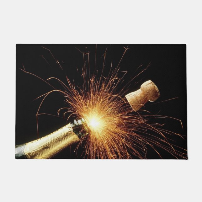 bottle champagne doormat (Front)