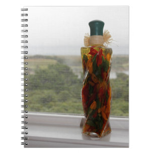 Bottle Filled with Sweet Bell Peppers Notebook