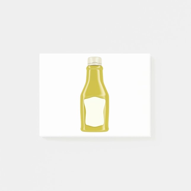 Bottle for mustard or mayonnaise post-it notes (Front)