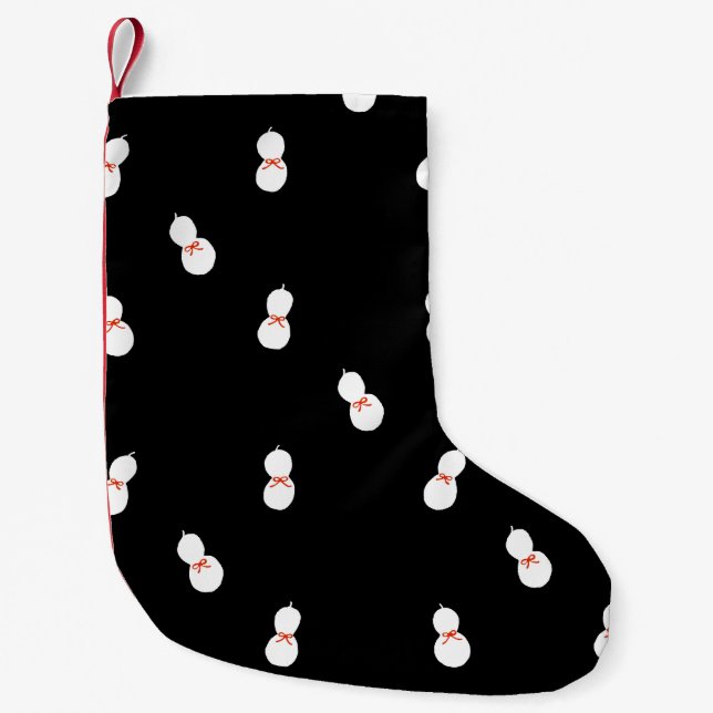 Bottle Gourd with Ribbon Pattern Small Christmas Stocking (Front)