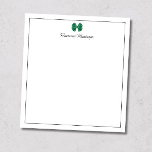 Bottle Green Bow Border Script Custom Name Script Notepad