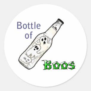 Bottle of Boos Classic Round Sticker