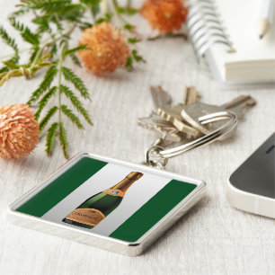 BOTTLE OF CHAMPAGNE KEYCHAIN
