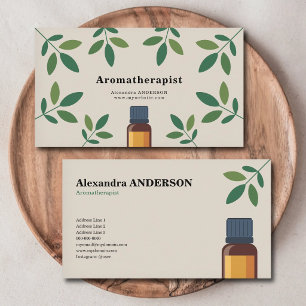 Bottle of Essential Oil - Aromatherapist Business Card