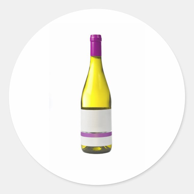 Bottle of quality wine with blank label (Front)