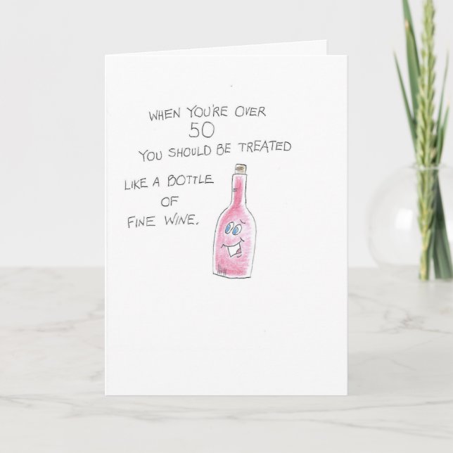 bottle of wine card (Front)