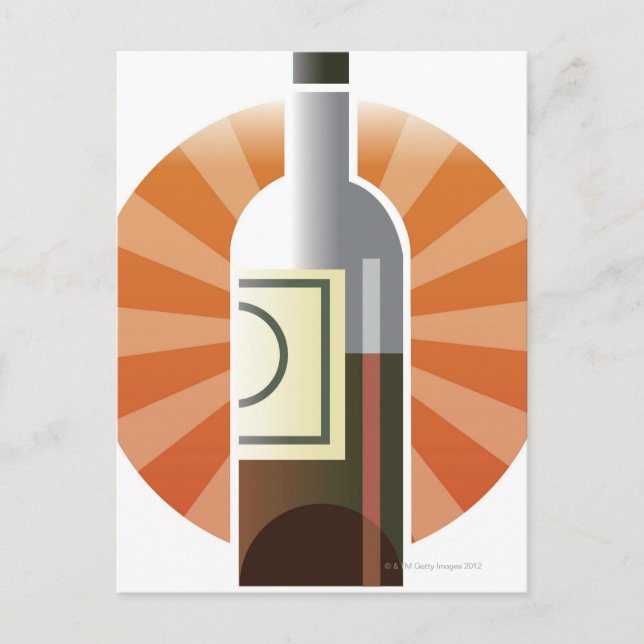 Bottle of Wine Postcard (Front)