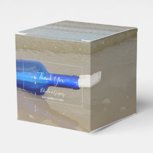 Bottle On Beach Sand Wedding Favor Box