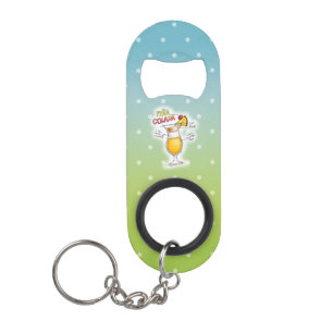 BOTTLE OPENER - PINA COLADA RECIPE COCKTAIL ART MINI BOTTLE OPENER