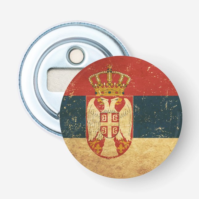Bottle Opener Serbia Flag (Front)