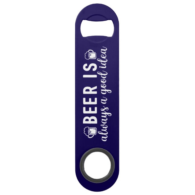 Bottle Opener with a Quote (Customisable) Bar Key (Front)
