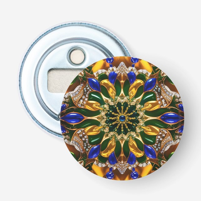 Bottle opener with Brazil Colours Design (Front)
