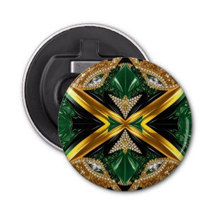 Bottle opener with Jamaican Colours Design