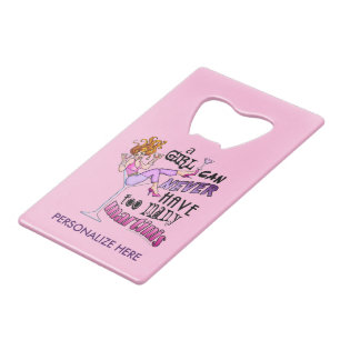 BOTTLE OPENERS - TOO MANY MARTINIS CREDIT CARD BOTTLE OPENER