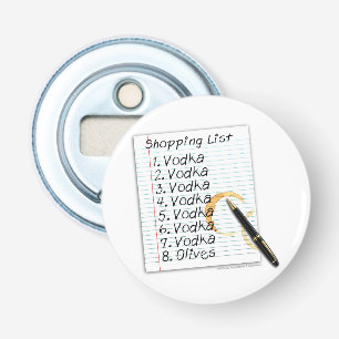 BOTTLE OPENERS, VODKA SHOPPING LIST OPENER